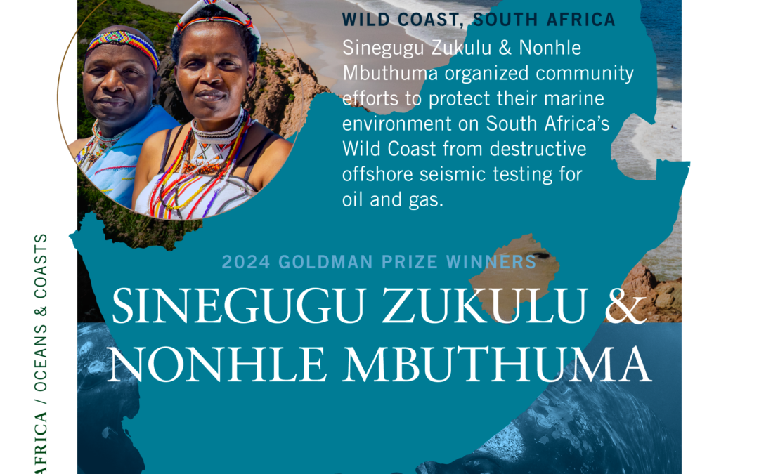 2 South Africans awarded the 2024 Goldman Environmental Prize